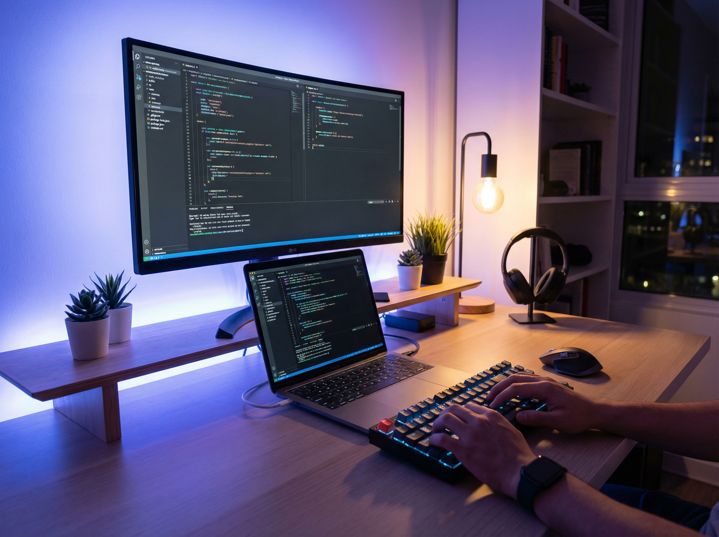 Students learning online